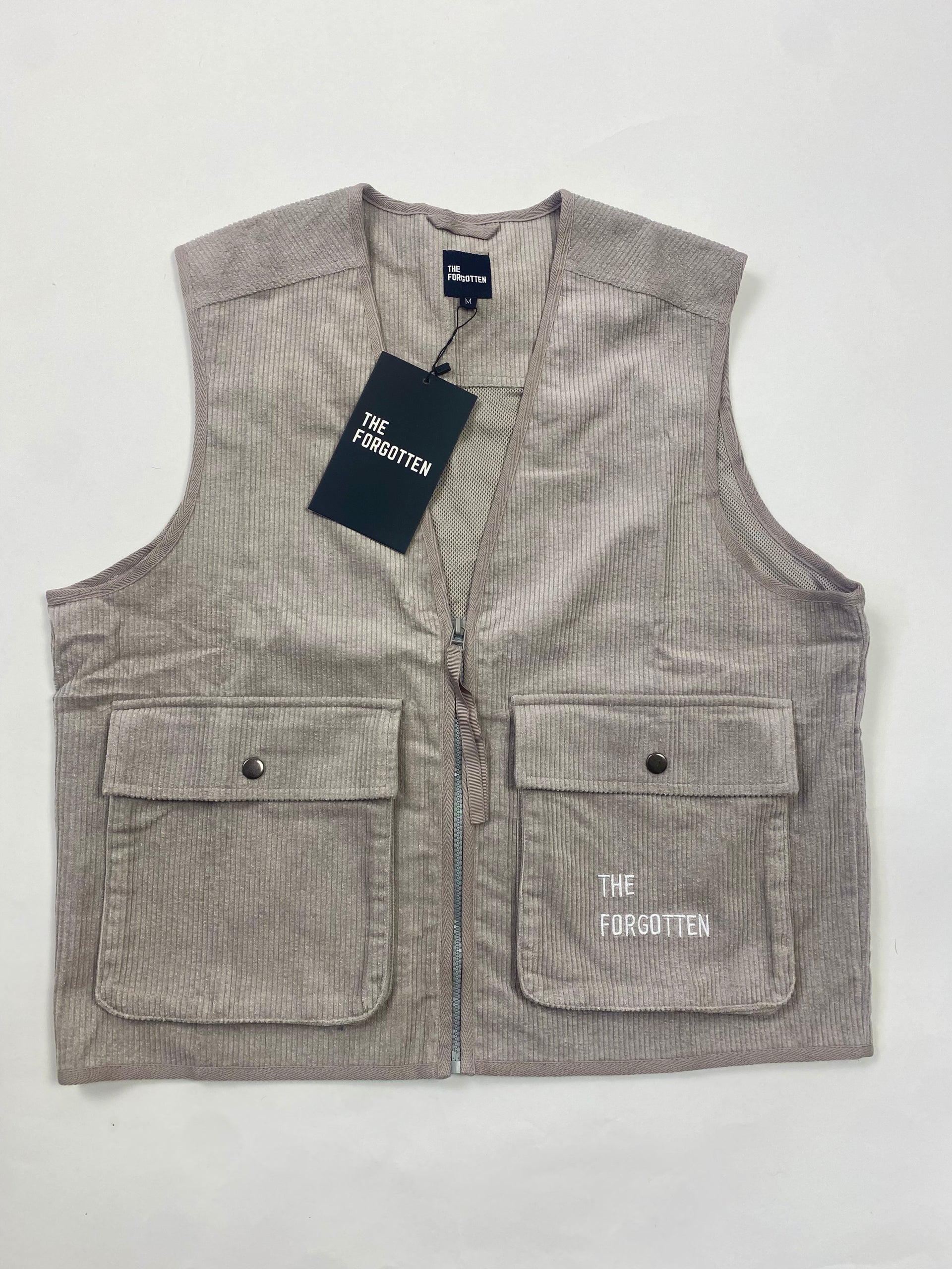 Cord Utility Vest (Grey) – theforgotten.com